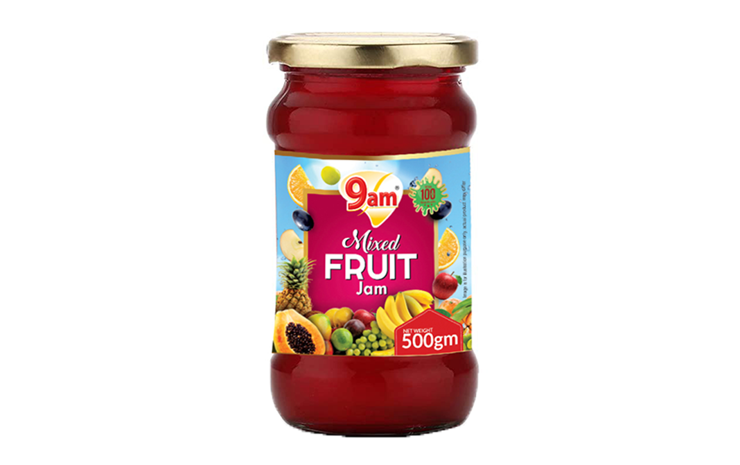 9am Mixed Fruit Jam-    Glass Jar  500 grams